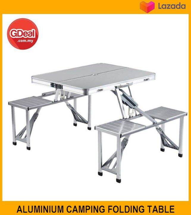 Aluminium Camping Folding Table With Chair Lazada