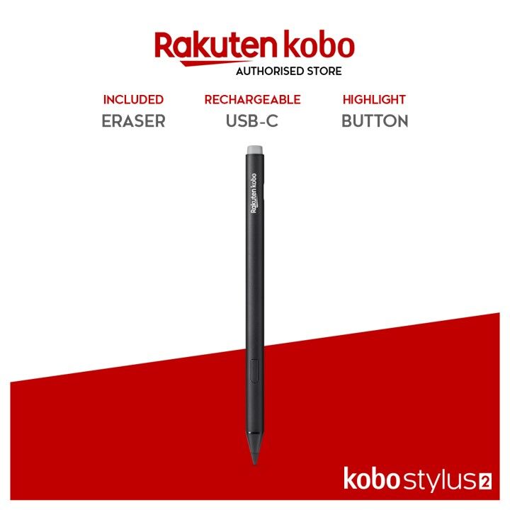 Kobo Stylus 2, USB-C, Rechargeable, Made for Kobo Sage, Elipsa, and Elipsa  2E