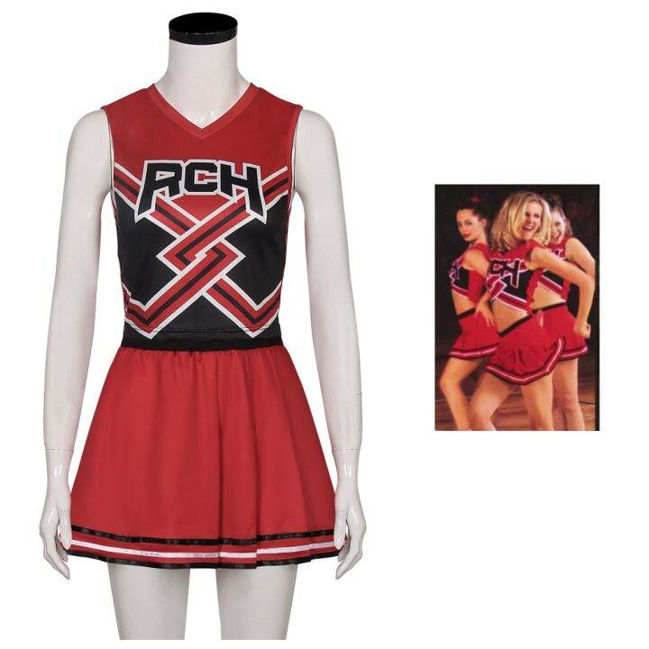 Bring It On Cosplay Costume Cheerleader Movie RCH Printed Top Skirt