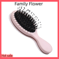 Family Flower Flash Sale หวีขนแปรงรูปไข่หมูป่าธรรมชาติหวีนวดหนังศีรษะหวีผมแบบพกพาเครื่องมือจัดแต่งทรงผมแฟชั่น