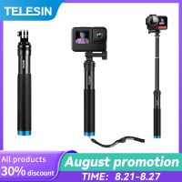 TELESIN Aluminum Alloy Extendable Handheld Selfie Stick Telescoping Pole for GoPro Hero 11 10 9 8 7 6 5 Insta360 Osmo Action