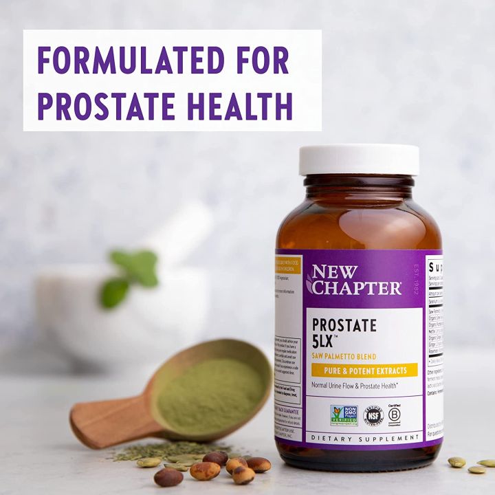 อาหารเสริม-สำหรับผู้ชาย-ต่อมลูกหมาก-prostate-5lx-180-vegetarian-capsules-new-chapter