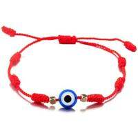 CSJA Turkish Evil Eye Thread Bracelets for Lucky Red Protection Bracelet 7 Knots String 2022 Women Couple Summer Jewelry G958 Charms and Charm Bracele