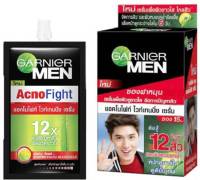 [ยกกล่อง6ซอง]Garnier Men Acno Fight Whitening Serum การ์นิเย่เมน แอคโน่ ไฟท์ ไวท์เทนนิ่ง จบเกมสิวใน3วัน แบบซอง ขนาด 7มลX6ซอง