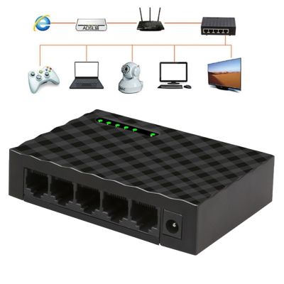 ☸✵▦ High Quality New RJ45 MINI 5-Ports Fast Ethernet Network Black Switch Hub For Desktop PC