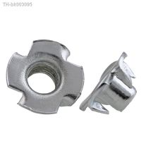 ✕✻ M4 M5 M6 M8 M10 T-nut Metric Threaded Zinc Plated Inserts Blind Pronged Speaker Tee Nuts four Claws Nut Wood Furniture Hardware