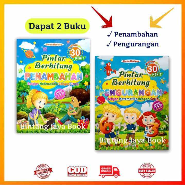 Paket 2 Buku Pintar Berhitung Penjumlahan Dan Pengurangan Untuk Anak Dapat 2 Buku Ukuran Besar