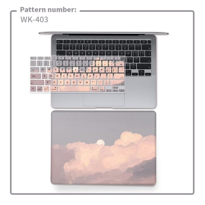 1แล็ปท็อปเคสเปลือกแข็งแขนแผ่นครอบแป้นพิมพ์สำหรับ Macbook M2 Pro 2022 M1 Macbook Air 13ปก2019 2018Air 11 12อุปกรณ์เสริม
