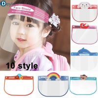 Deyln 1PC New Child Protective Faces Shield Anti-splash Dust Anti Droplet Full Faces Cover Mask Adjustable Cute Safety Clear FacesShield For Children