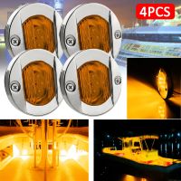 ▫✢✧ lunzhuang01020 12V Boat Stern Lights 6LED Round Chome Transom Tail Lamp Yacht Accessories