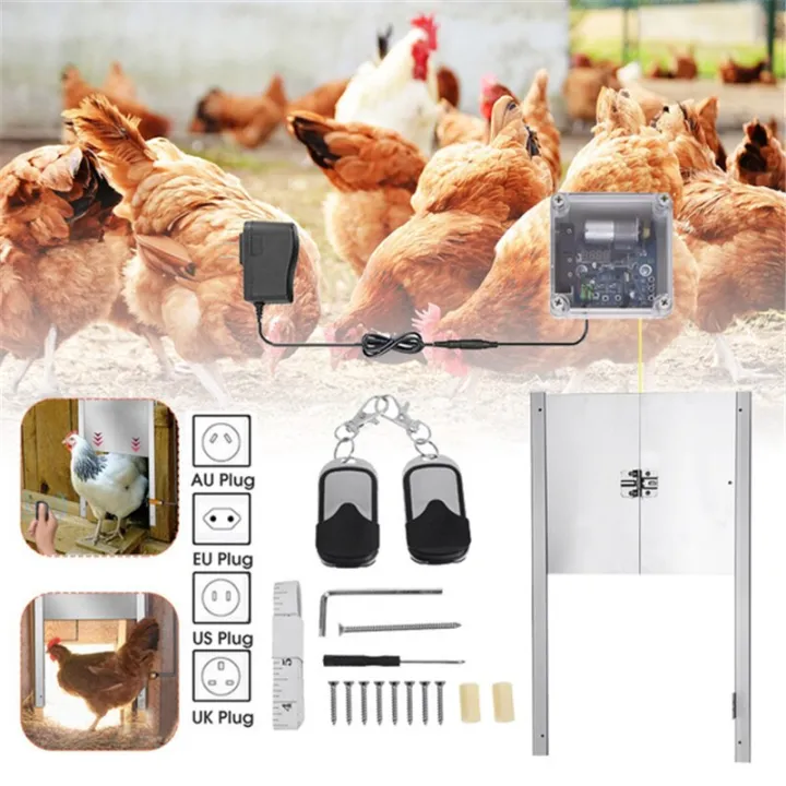 Automatic Chicken Coop Door Opener Kit with Timer/Light Sensor Switch