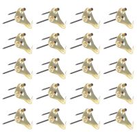 20pcs Photo Frame Hanging Hook Heavy Duty Brass Picture Hangers with 40pcs Nails