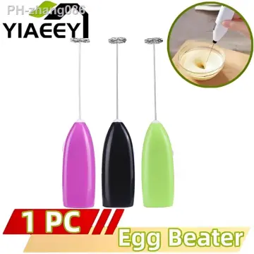 1pc Electric Milk Frother Kitchen Drink Foamer Whisk Mixer Stirrer Coffee  Cappuccino Creamer Whisk Frothy Blend Whisker Egg Beater, Without Battery