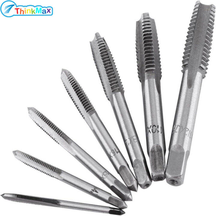 2023!!7pcs Male Thread Tap Set M3 M4 M5 M6 M8 M10 M12 Metal Drill Bit Set Metric Impact Thread