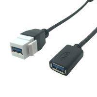 【DT】USB 3.0 A Male(Female) to A Female Extension Keystone Jack Coupler Connector Cable Adapter Converter 0.2m  hot