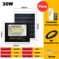 Outdoor LED Solar Lamp 30456585W Garden LED Spotlight Dimmable With Controller Wall Light For Street Patio Balcony Yard