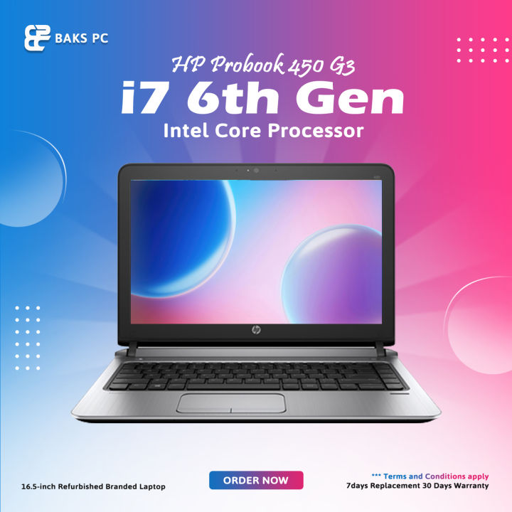 HP Probook 450 G3 • i7 6th gen processor • 8gb ram ( upgradable