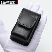 [Fast delivery] MUJI Folding Glasses Case Glasses Case Reading Glasses Portable Bag Belt Waist Bag Mens and Womens Long Storage Leather Case