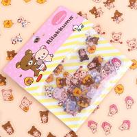 80PCS/lot Kawaii Rilakkuma His Circus Friends Series Sticker Pack Student Decoration Label Stationery Gift Stickers