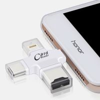 2020 new 4 in 1 iOS Micro USB Type C OTG Micro SD TF Card Reader for Android i Phone