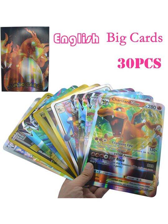 Big Pokemon Cards 30Pcs Vstar Pack Oversized Jumbo Letter XXL 18*13Cm