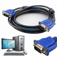 งานดี 3+5 สายจอ VGA ยาว VGA to VGA Cable Male to Male Computer Monitor Cable 1080P Full HD HDR 15 For PC Laptop TV Projector