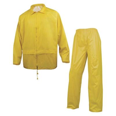 ชุดพีวีซี (PVC )เสื้อ-กางเกง กันสารเคมี-กันฝน มีฮู้ดคลุม Delta Plus 400