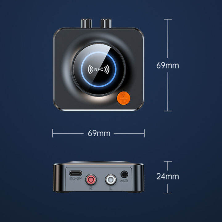 อะแดปเตอร์เสียงเก็บข้อมูลขนาดใหญ่ที่มีอินเทอร์เฟซสองช่องทางส่งสัญญาณแบบไม่สูญเสียอะแดปเตอร์เสียง-nfc-ไร้สายบลูทูธ5-1รถยนต์อินเทอร์เฟซสองช่องทางช่องบัตร-tf-สล็อตสายเชื่อมต่ออัตโนมัติแท็บเล็ตโทรศัพท์มือ