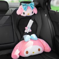 Cute Car Headrest Cartoon Rabbit Neck Pillow Little Devil Car Seat Pillow Waist Pillow Kawaii Car Shoulder Pad for Women Girls Seat Cushions