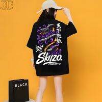 JC-Black oversized unisex high-quality cotton printed t-shirt loose trend shirt