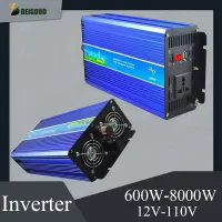 อินเวอร์เตอร์12V 220V คลื่นไซน์บริสุทธิ์50HZ 600W-8000W DC เป็น AC แรงดันไฟฟ้าเครื่องแปลงอุปกรณ์จ่ายไฟ