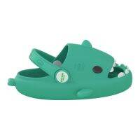 3D Cartoon Shark EVA Light Slipper Summer Boys and Girls Non-slip Beach Sandals (With Strap)