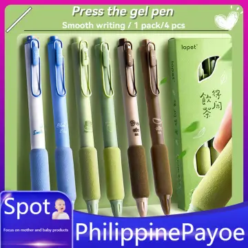 4Pcs/Set 0.5mm Retractable Gel Pens Student Writing Stationery Gel Ink Pen  New