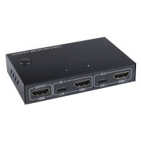 【Direct-sales】 กล่องสวิตช์ KVM สำหรับ HDMI USB แสดงผล4K ตัวแยกสวิตช์ USB สำหรับการแชร์เมาส์และคีย์บอร์ดเครื่องพิมพ์ปลั๊กแอนด์พาเลท