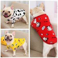 ZZOOI Cute Print Small Dog Hoodie Coat Winter Warm Pet Clothes for French Bulldog Sweatshirt Shi-Tzu Puppy Dog Cat Pet JacketClothing