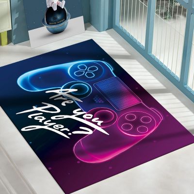 Cartoon Video Game Bedroom Carpet Game Hall Creative E-sports Floor Mat Living Room Bedroom Teenager Room Decoration Floor Mat