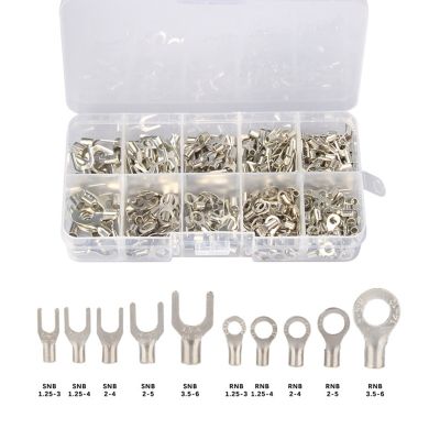 【YF】□✾ↂ  320Pc 10 In 1 Assorted Non-Insulated Fork U-type Terminals Assortment Wire Crimp Spade