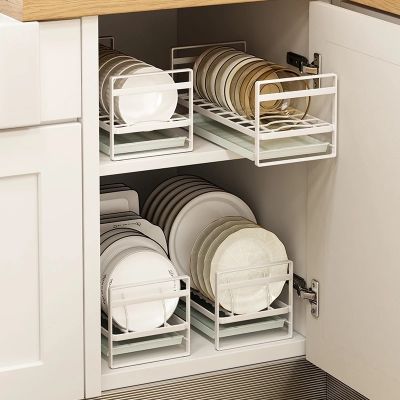 【CC】 Bowl and Plate Storage Dish Rack Cabinet Small Built-in Shelf Sink Drain Basket Pot Cover Frame