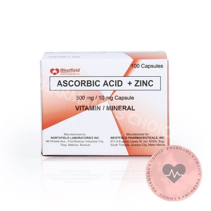 Vitamin C Ascorbic Acid as Sodium Ascorbate with Zinc NONACIDIC 500mg