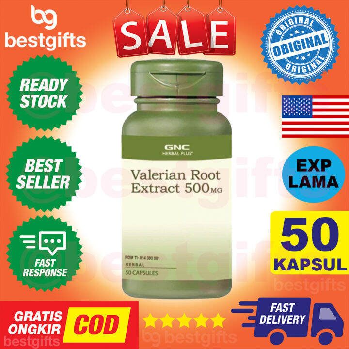 GNC HERBAL PLUS FINGERPRINTED VALERIAN ROOT VITAMIN SUSAH TIDUR NYENYAK