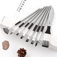 [Kiki tool store] Stable 8Pcs/Set Durable Rock Canvas Watercolor Paint Brush Nylon Drawing Brush Set Portable for Students