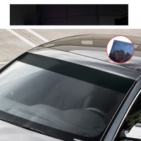 Anti-UV Car Windscreen Solar Film Sun Shade Tinted Sticker Clear Window Foils Car Accessories Heat Insulation Black PVC 140x25cm Bumper Stickers Decal