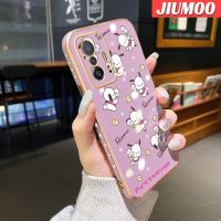 เคส JIUMOO สำหรับ Xiaomi MI 12T Pro 11T Pro,เคสลายการ์ตูนน่ารักบางดีไซน์ใหม่แฟชั่น Pochacco เคสโทรศัพท์ชุบหรูหราขอบลายฝาครอบกันกระแทกคลุมทั้งหมดเคสนิ่มป้องกันเลนส์กล้อง