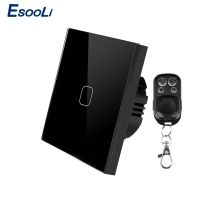 Esooli Eu/uk มาตรฐาน1 Gang 1 Way Remote Switch, AC 170 ~ 240V Wall Light Remote Touch Switch พร้อม Mini Remote Controller