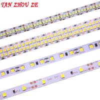 แถบไฟ LED เทปไฟสีขาว Ww 5M 2835 SMD DC24V 12V 60/120/240/480 Leds/M PCB 8MM 10MM 15MM 3528ไฟสายริบบิ้น LED