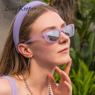 LongKeeper Cat Eye Sunglasses Small Frame Retro Glasses UV Protection Eyewear Fashion Trendy Streetwear Outdoor 2022 New Vintage