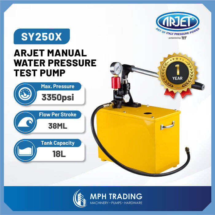 ARJET SY250X Manual Water Pressure Test Pump (10Kg) Lazada