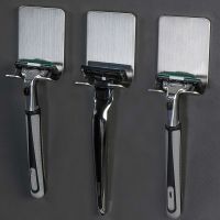 【cw】 3pcs Shaver Holders Shaving Shelf Punchless Rack Multipurpose Viscose Wall Hooks Accessories