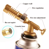 ก๊าซไฟฉายเปลวไฟเครื่องมือBlowtorchความร้อนทองแดงเชื่อมสำหรับตั้งแคมป์กลางแจ้งบาร์บีคิว