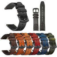 Genuine Leather Straps For Huawei Watch gt2 Wristband 20mm 22mm Bracelet Samsung Galaxy Watch 4 Men Strap